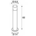 SLV Floor lamp GRAFIT 60 Pole, E27, round, anthracite