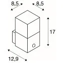 Væglampe GRAFIT, E27, firkantet sensor, antracit
