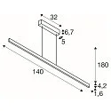 SLV Pendel ONE LINEAR 140 PHASE up/down, 35W, 2700/3000K, messing