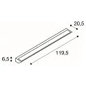 SLV Udendørs wall luminaire VANO WING SP LONG IP65, grå dæmpbar