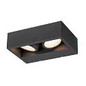 Udendørs wall luminaire ESKINA FRAME WL DOUBLE CCT WIDE 2-flammer, flad, kort, CCT Switch, justerbar IP65, antracit 
