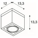 SLV outdoor ceiling luminaire ESKINA FRAME CL SINGLE CCT 1 flame, CCT Switch, adjustable IP65, anthracite 