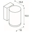 SLV Udendørs wall luminaire ENOLA OCULUS WL SINGLE IP65, antracit dæmpbar