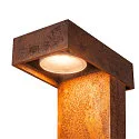 SLV LED Outdoor Floorlamp RUSTY PATHLIGHT 40,  IP55 IK06, height 40cm, 8.9W 3000K 400lm 90°, FeCSi steel rust color