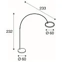 SLV Standerlampe ONE BOW FL up / down, hvid dæmpbar