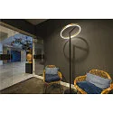 SLV Standerlampe ONE STRAIGHT FL up / down, messing, sort dæmpbar