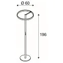 SLV Standerlampe ONE STRAIGHT FL up / down, hvid dæmpbar