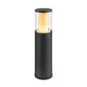 SLV bollard lamp M-POL 30 cylindrical, short, without socket IP65, anthracite dimmable