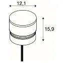 SLV lampehoved M-POL S CLEAR on/off IP65, antracit 