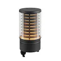 lampehoved M-POL M LOUVER on/off IP65, antracit 