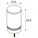 SLV luminaire head M-POL M LOUVER DALI controllable IP65, anthracite dimmable