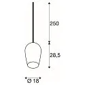 SLV Pendel PANTILO OVAL PD E27 IP20, chrom