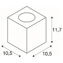 floor lamp CONCRETO FL cube shape, with plug GU10 IP65, grey dimmable