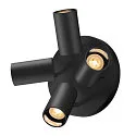 Væg- og Loftlampe ASTO TUBE CW QUADRUPLE 4-flammer, rund, kardanisk drejning GU10 IP20, sort dæmpbar