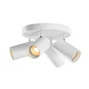 wall and ceiling luminaire ASTO TUBE CW QUADRUPLE 4 flames, round, cardanic swivelling GU10 IP20, white dimmable