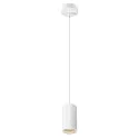 SLV pendant luminaire ASTO TUBE 1 flame, round, rigid GU10 IP20, white dimmable