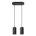 Pendel ASTO TUBE 2-flammer, stiv, lang GU10 IP20, sort dæmpbar