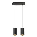 Pendel ASTO TUBE 2-flammer, stiv, lang GU10 IP20, sort dæmpbar