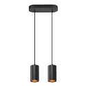Pendel ASTO TUBE 2-flammer, stiv, lang GU10 IP20, sort dæmpbar