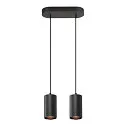 Pendel ASTO TUBE 2-flammer, stiv, lang GU10 IP20, sort dæmpbar