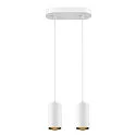 SLV Pendel ASTO TUBE 2-flammer, stiv, lang GU10 IP20, hvid dæmpbar