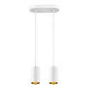 SLV Pendel ASTO TUBE 2-flammer, stiv, lang GU10 IP20, hvid dæmpbar