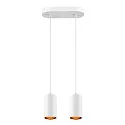 SLV Pendel ASTO TUBE 2-flammer, stiv, lang GU10 IP20, hvid dæmpbar