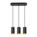 Pendel ASTO TUBE 3-flammer, stiv, lang GU10 IP20, sort dæmpbar
