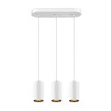 SLV Pendel ASTO TUBE 3-flammer, stiv, lang GU10 IP20, hvid dæmpbar