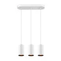 SLV Pendel ASTO TUBE 3-flammer, stiv, lang GU10 IP20, hvid dæmpbar