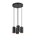 Pendel ASTO TUBE 4-flammer, rund, stiv GU10 IP20, sort dæmpbar