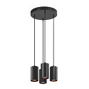 Pendel ASTO TUBE 4-flammer, rund, stiv GU10 IP20, sort dæmpbar