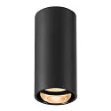 SLV Downlight ASTO TUBE cylindrisk, stiv, overflademonteret version GU10 IP20, sort dæmpbar