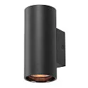 SLV Væglampe ASTO TUBE down, 1-flamme, cylindrisk, stiv GU10 IP20, sort dæmpbar