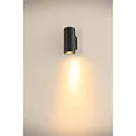SLV Væglampe ASTO TUBE down, 1-flamme, cylindrisk, stiv GU10 IP20, sort dæmpbar