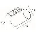 SLV 1-phase spot ASTO TUBE round, cardanic swivelling GU10 IP20, white dimmable