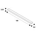 SLV 3-faset monteringsskinne S-TRACK PHASE & DALI 1M DALI styrbar, hvid