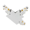 3-faset T-stik S-TRACK PHASE & DALI indbygget version, DALI styrbar, jord venstre, jord udenfor, hvid