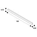 SLV surface-mounted track TRACK 48V DALI controllable, low, black