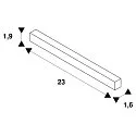 SLV flex stik TRACK 48V DALI styrbar, elektrisk, hvid