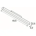 SLV Skinne spot IN-LINE 44 DALI 48V stiv, DALI styrbar IP20, sort dæmpbar