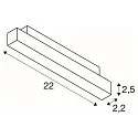 track spot IN-LINE 22 TRACK 48V DARKLIGHT REFLECTOR DALI controllable IP20, black dimmable