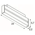 SLV Skinne spot IN-LINE 24 TRACK 48V DARKLIGHT REFLECTOR Move DALI IP20, sort dæmpbar
