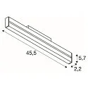 SLV Skinne spot IN-LINE 46 TRACK 48V DARKLIGHT REFLECTOR Move DALI IP20, hvid dæmpbar