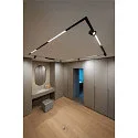 SLV Skinne spot NUMINOS® XS 48V DALI 2 40° svingbar, til VDU-arbejdsstation, DALI styrbar IP20, sort mat dæmpbar