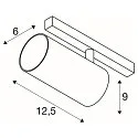 SLV Skinne spot NUMINOS® S TRACK 48V DALI styrbar IP20, hvid dæmpbar