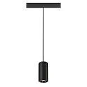 SLV Pendel NUMINOS® S TRACK 48V DALI styrbar IP20, chrom, sort dæmpbar