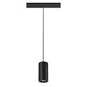 SLV Pendel NUMINOS® S 48V DALI 2 20° til VDU-arbejdsstation, DALI styrbar IP20, sort mat dæmpbar