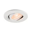 SLV Dæksel UNIVERSAL DOWNLIGHT MOVE rund, svingbar, hvid