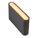 SLV outdoor wall luminaire OVAL 14 WL IP65, black